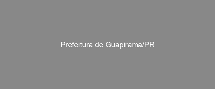 Provas Anteriores Prefeitura de Guapirama/PR